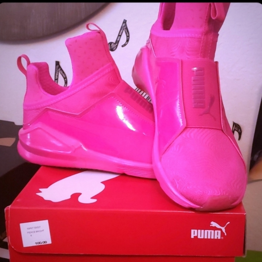 Pink puma sneakers